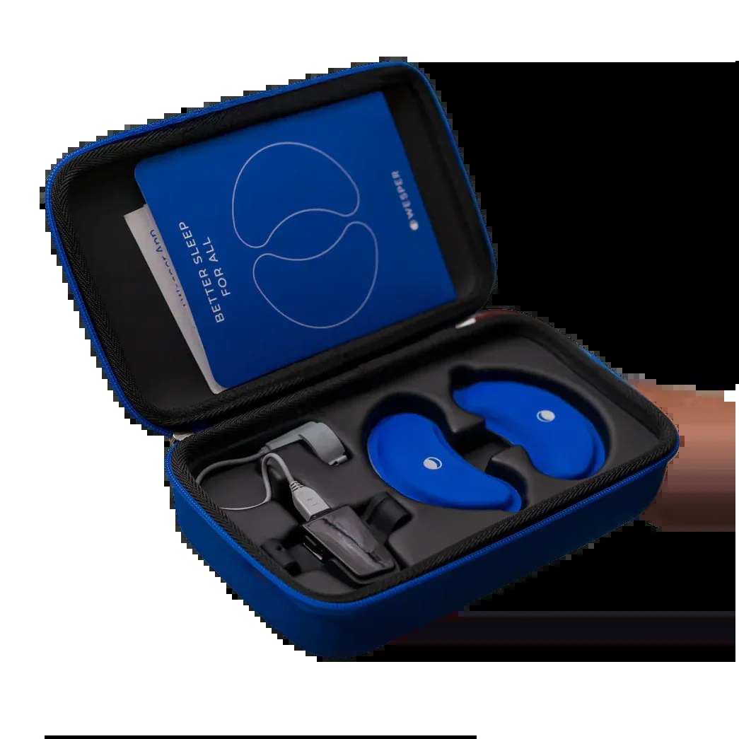 Wesper home sleep test — wearable patches, pulse oximeter, and companion app