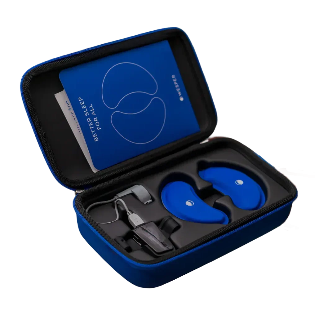 Wesper home sleep test — wearable patches, pulse oximeter, and companion app