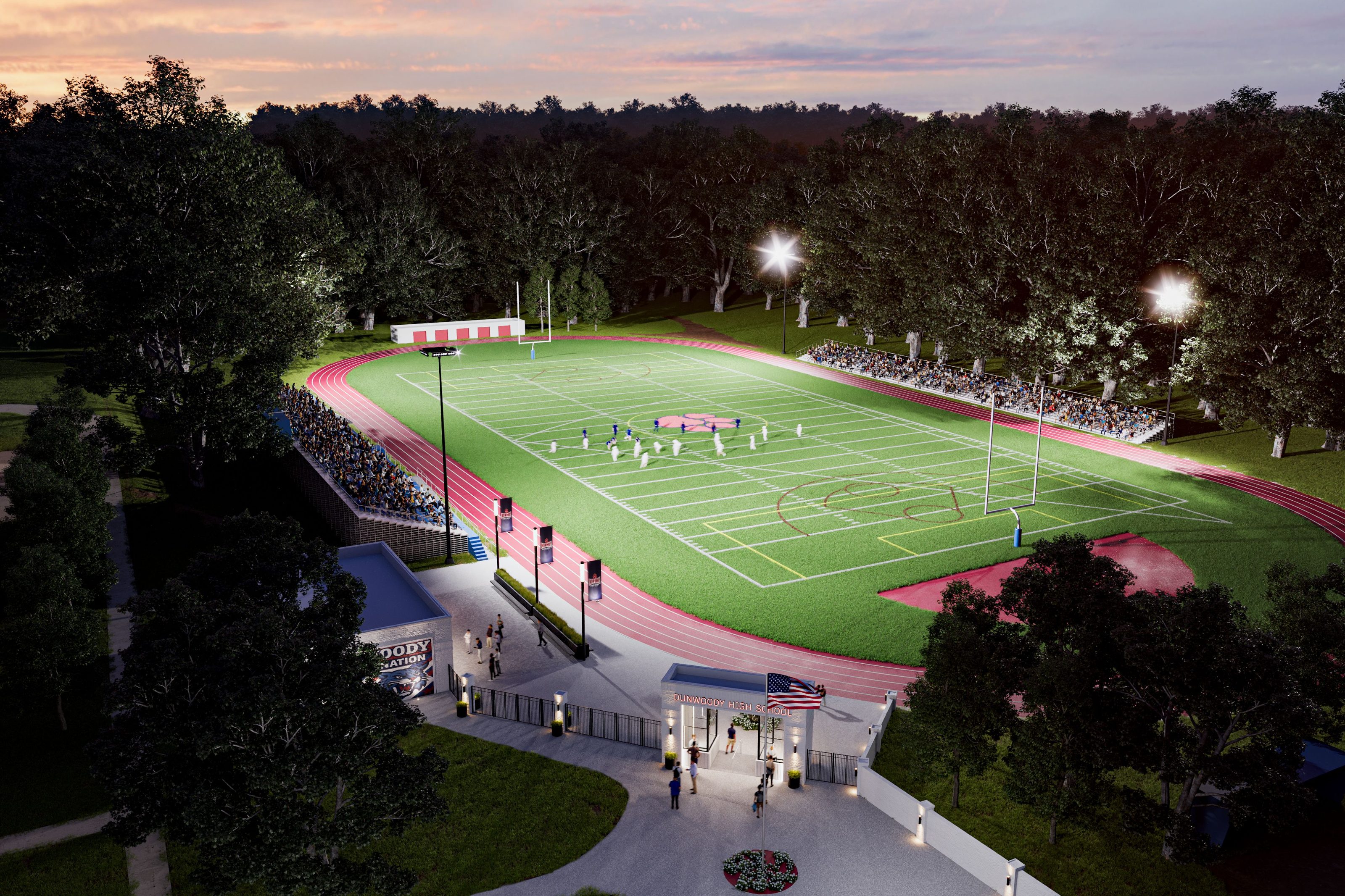 Dunwoody High School Stadium Improvements, Dunwoody, Georgia, rendering 3 of 4