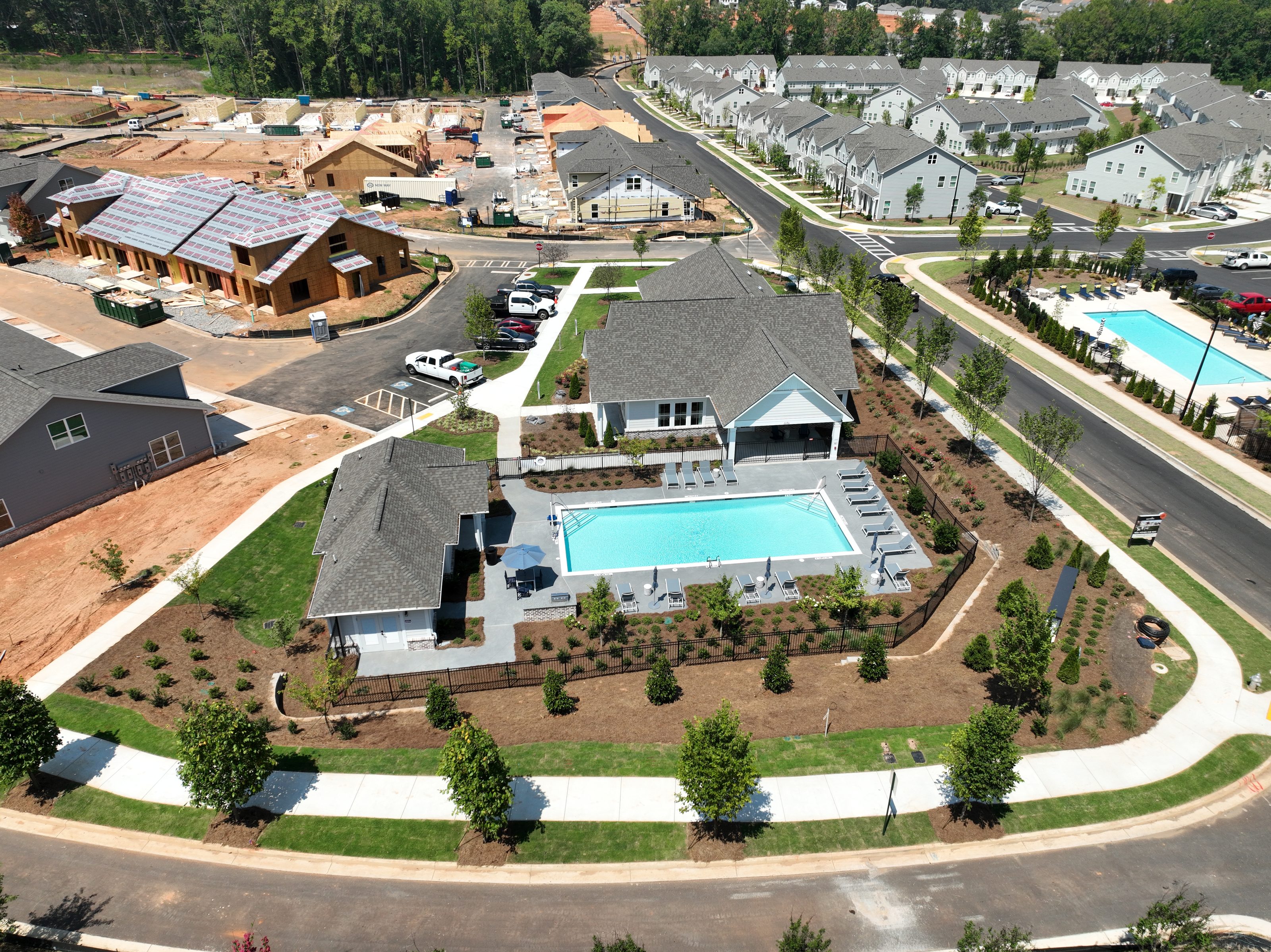 Bells Ferry Townhome Community, Acworth, Georgia, aerial view 3 of 9