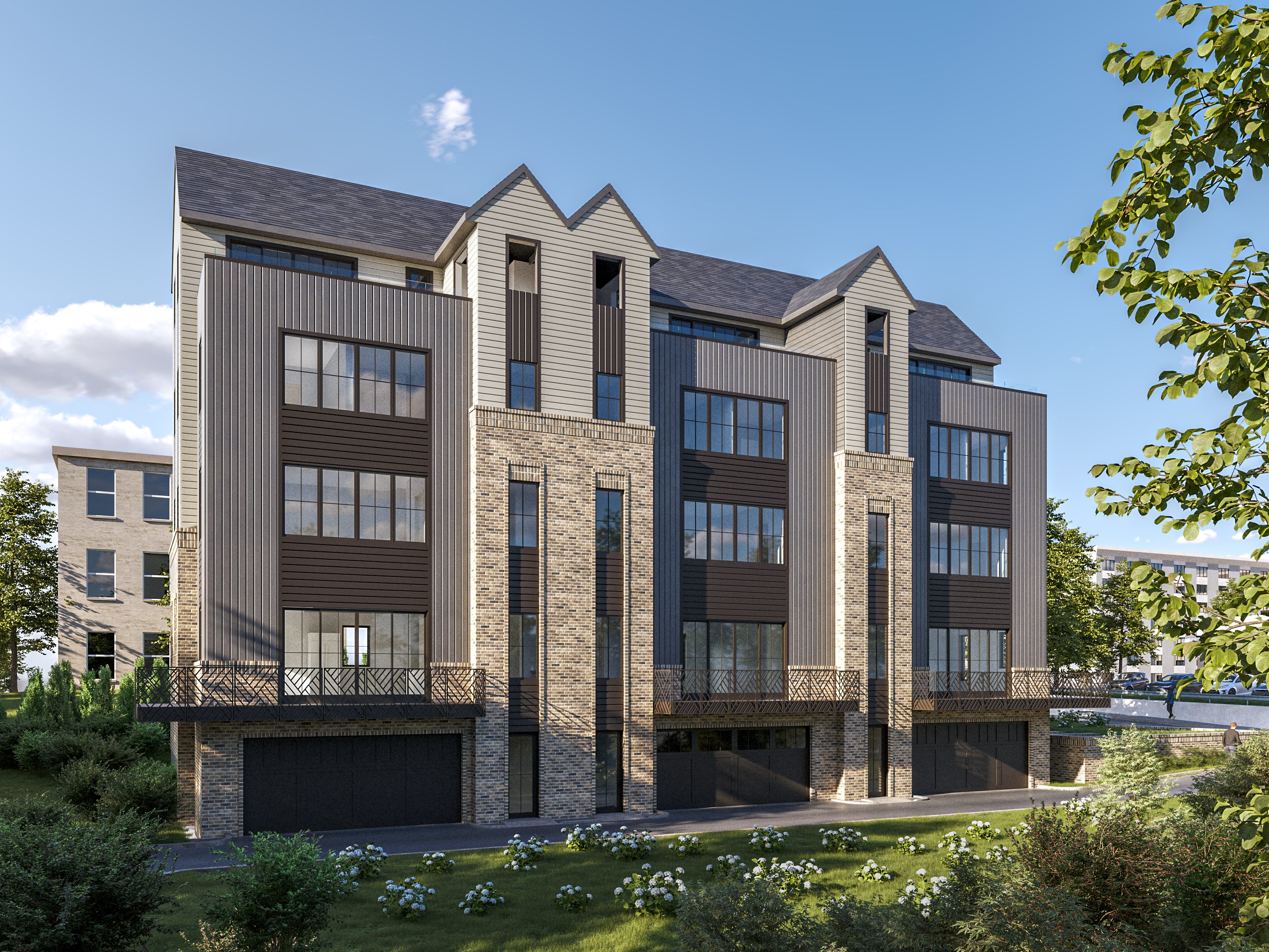 Buckhead Infill Townhomes, Buckhead, Atlanta, Georgia, rendering 3 of 4