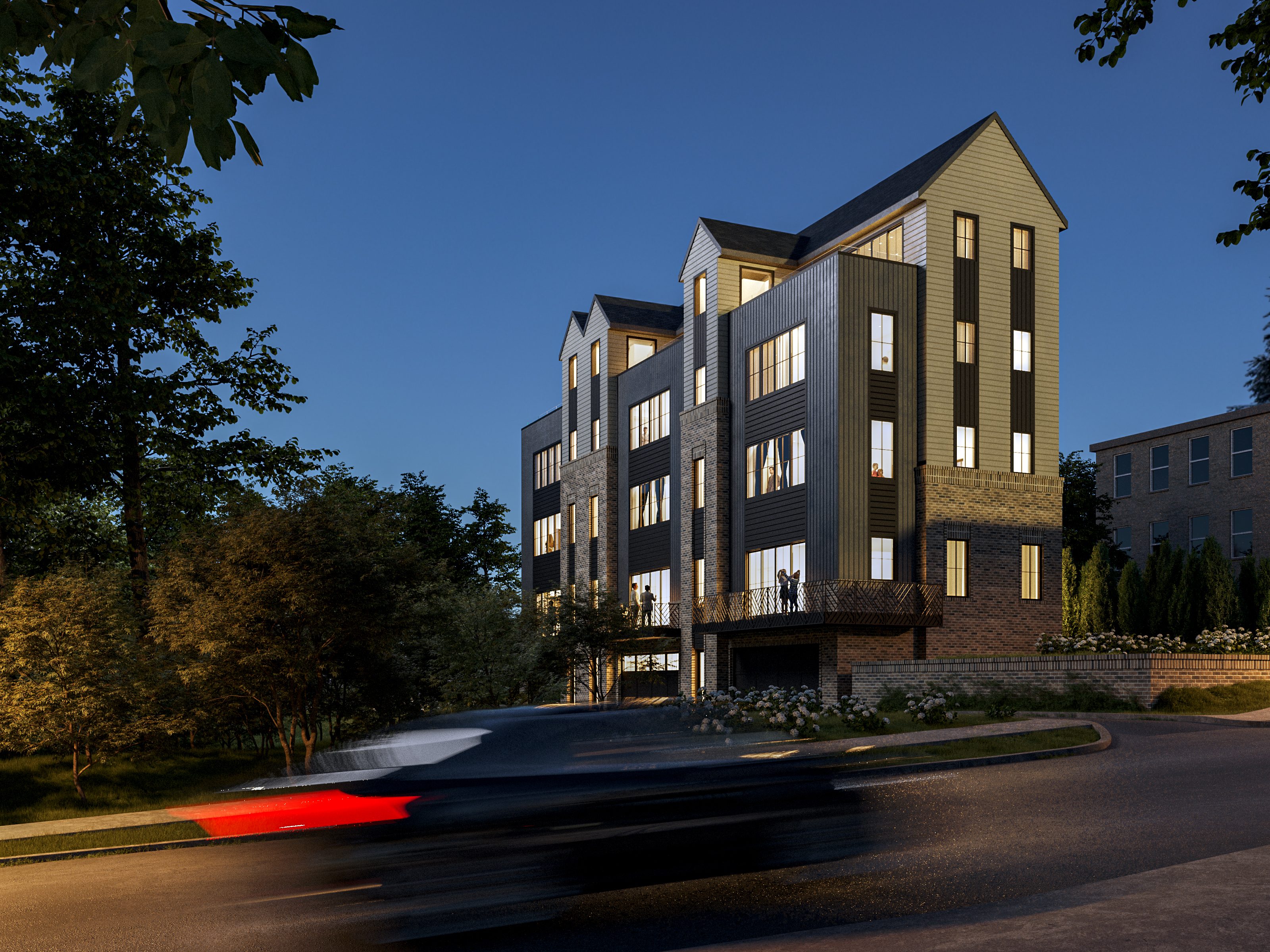 Buckhead Infill Townhomes, Buckhead, Atlanta, Georgia, rendering 2 of 4