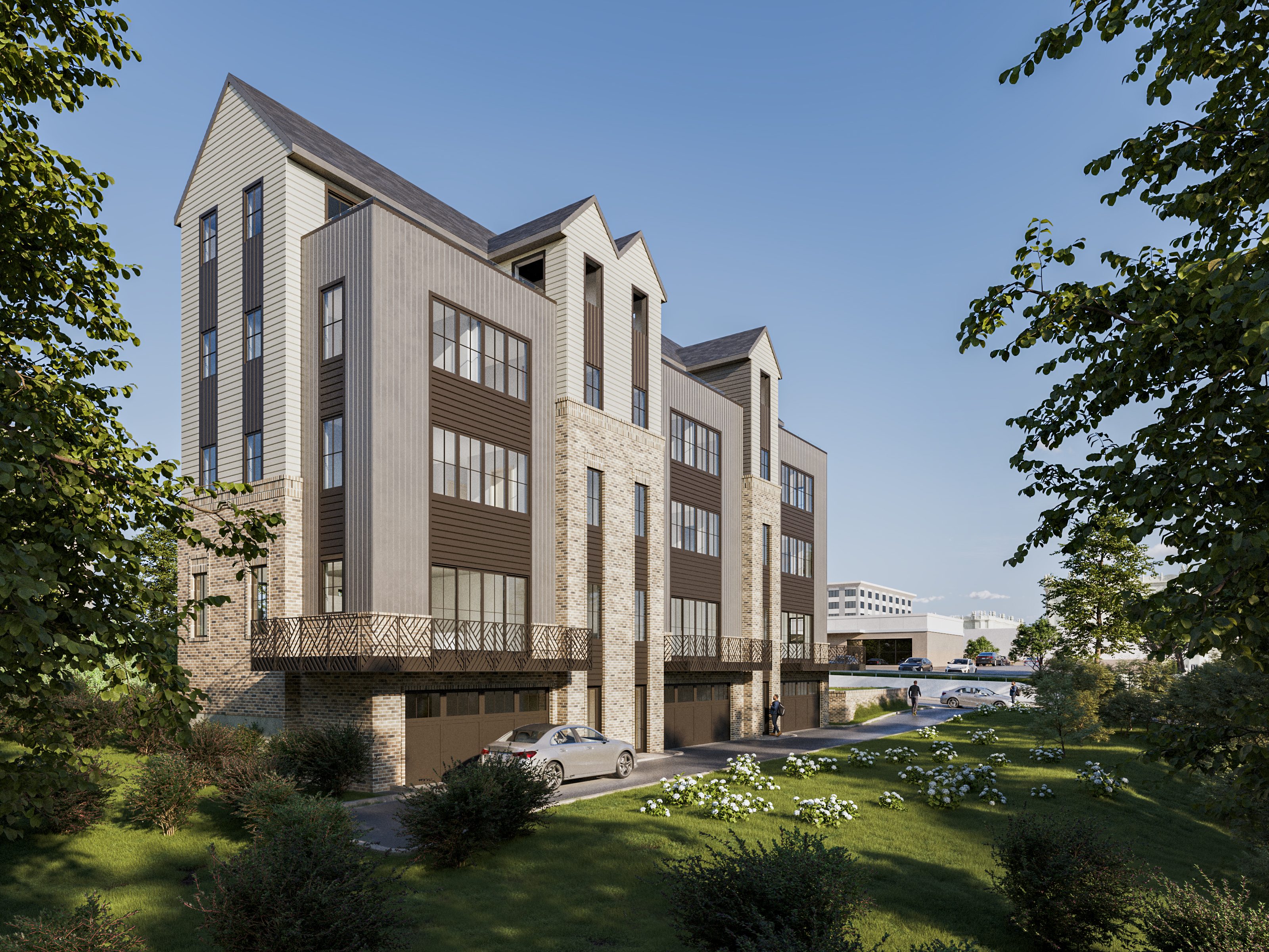 Buckhead Infill Townhomes, Buckhead, Atlanta, Georgia, rendering 4 of 4