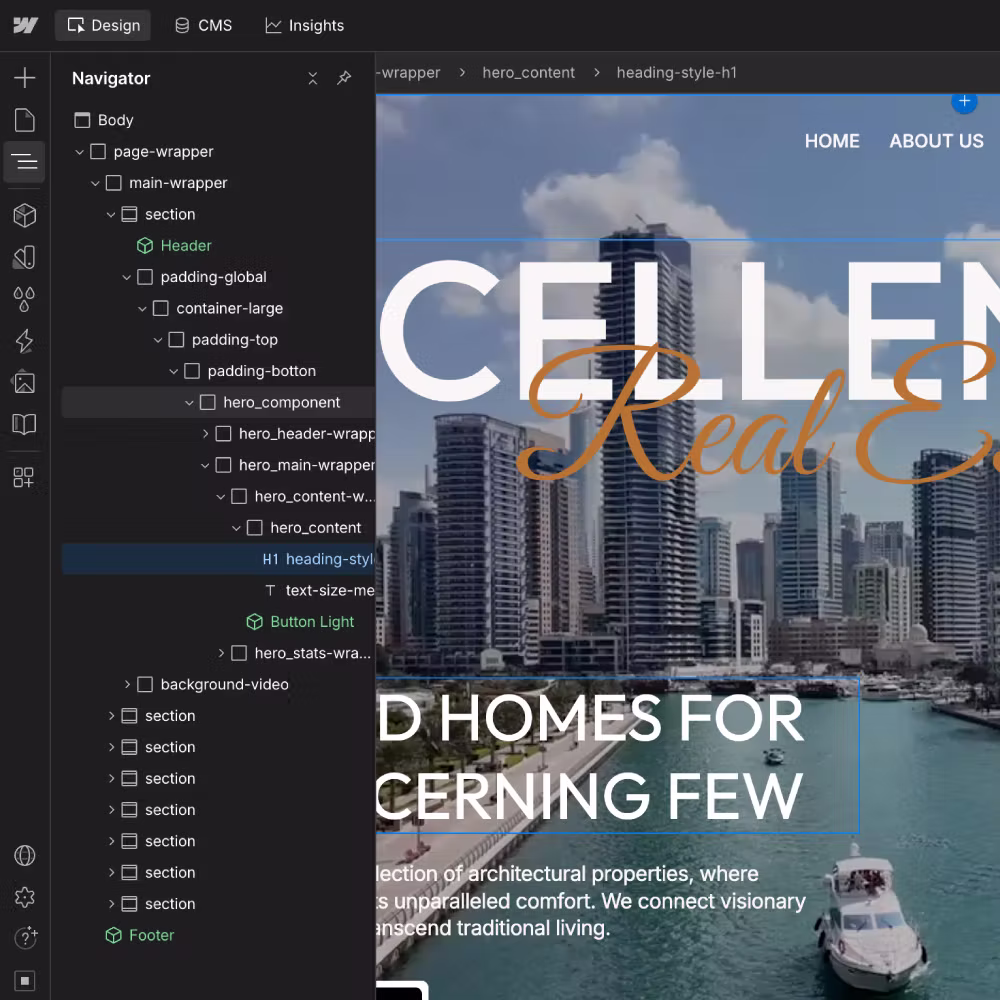 Webflow Template Customization
