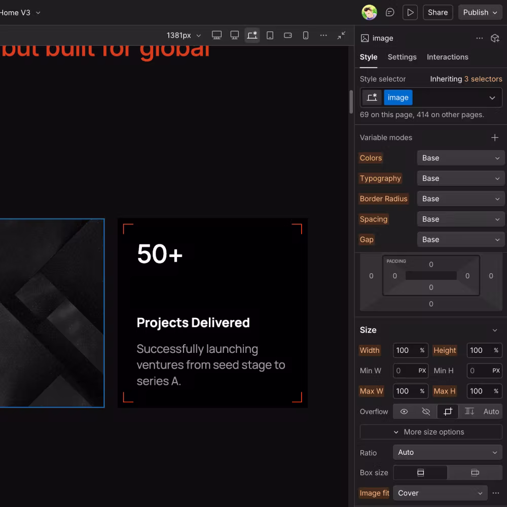 Webflow Template Customization