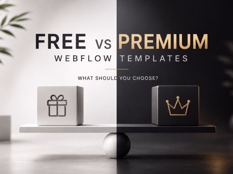 Free vs Premium Webflow Templates: What Should You Choose?