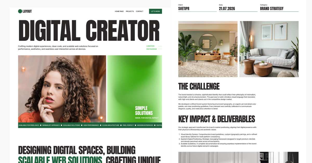 Layout webflow template
