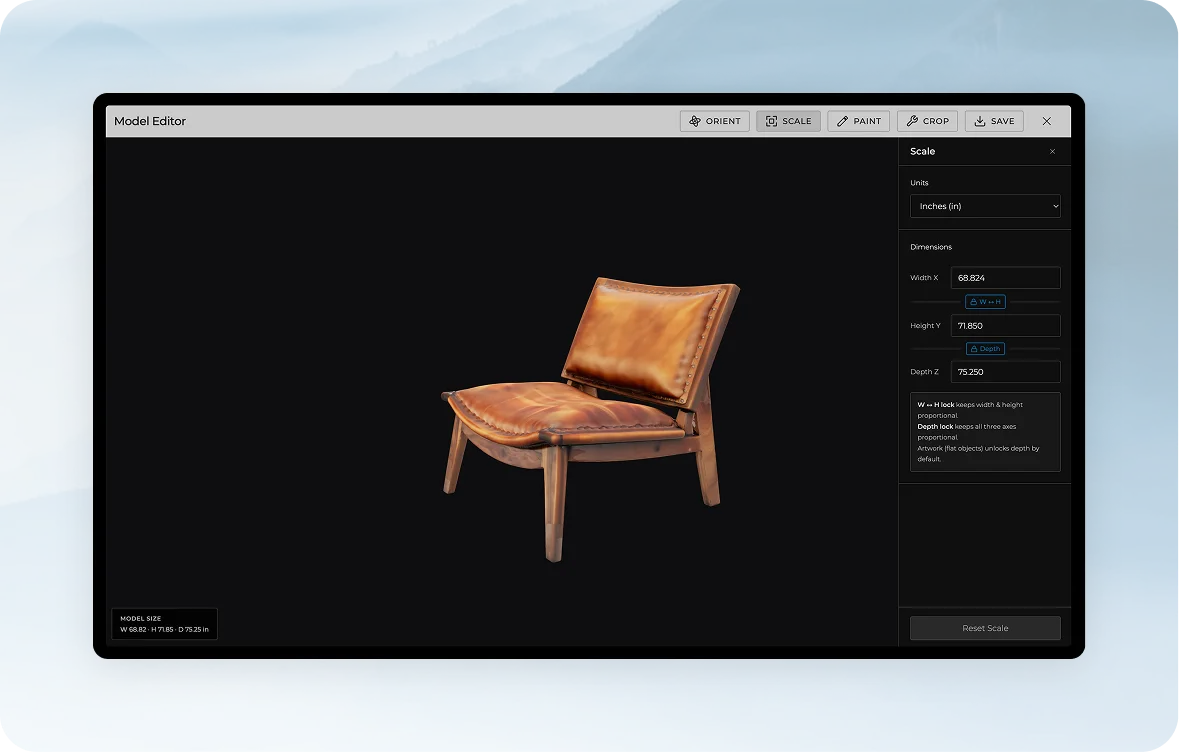 3D model editor