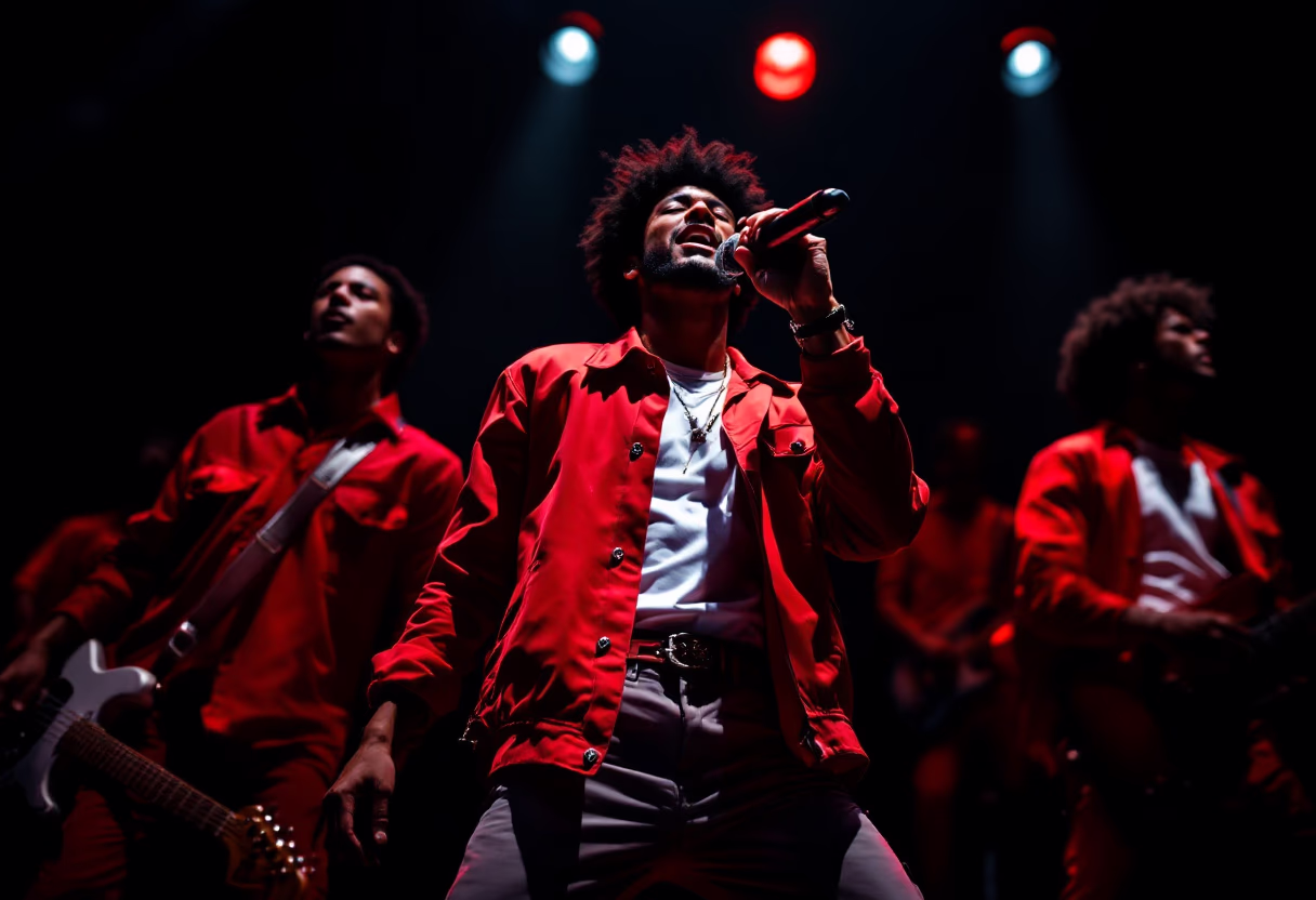 image of band on stage