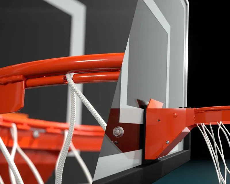 Close up of basketball ring