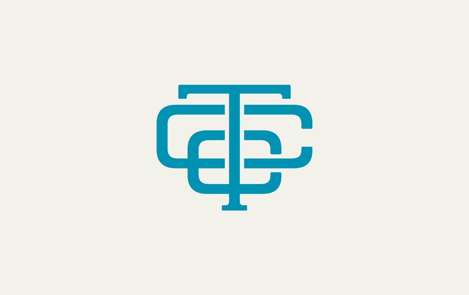 CTC Rural Contracting monogram in blue, part of the brand identity by Boundary Agency