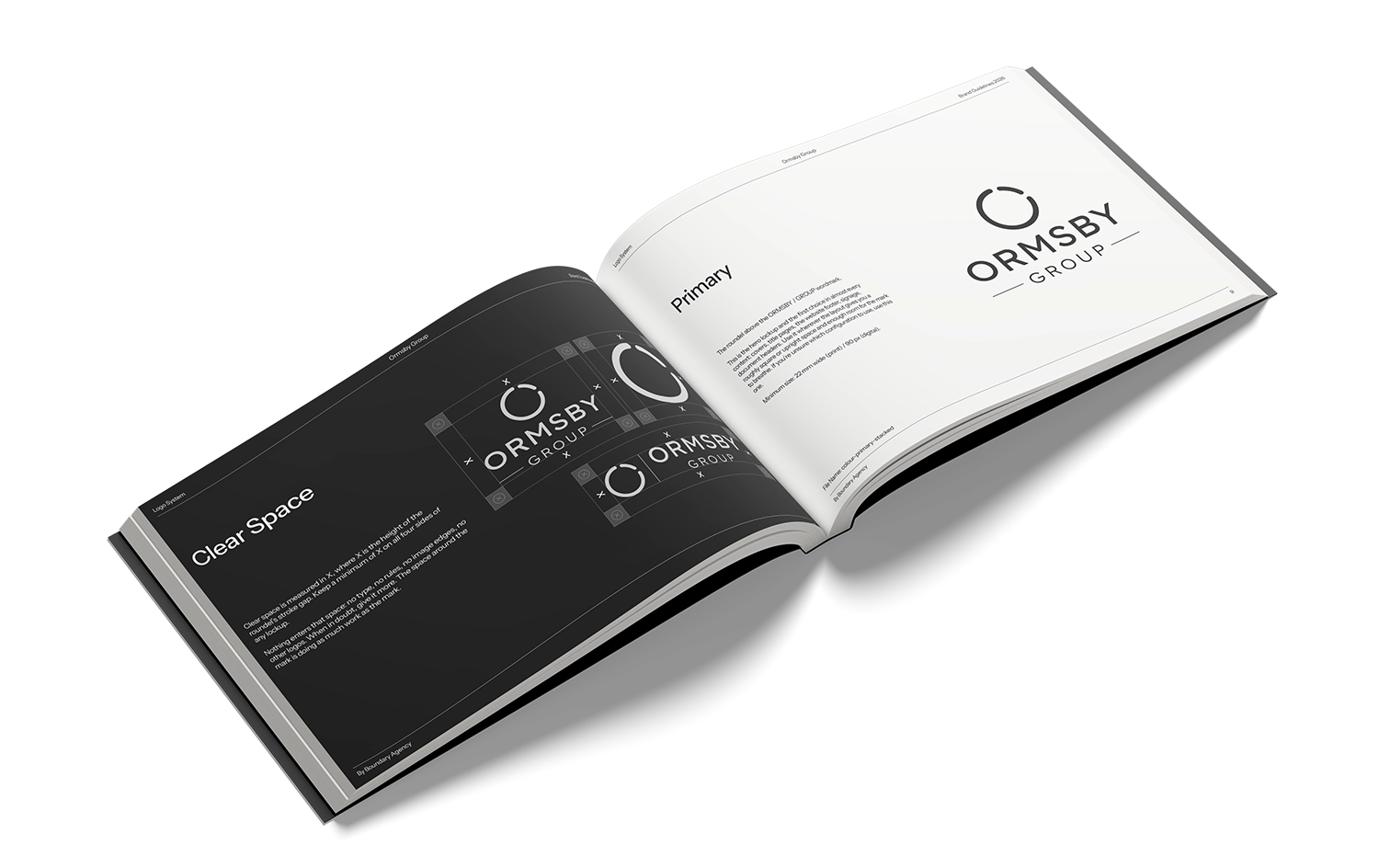 Ormsby Group Brand Guidelines, Clearspace & Primary Logo