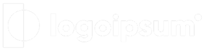 Logo with a half circle inside a square next to the word logoipsum in lowercase letters with a dot.