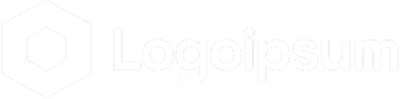 Logo containing a hexagon shape next to the text 'Logoipsum'.