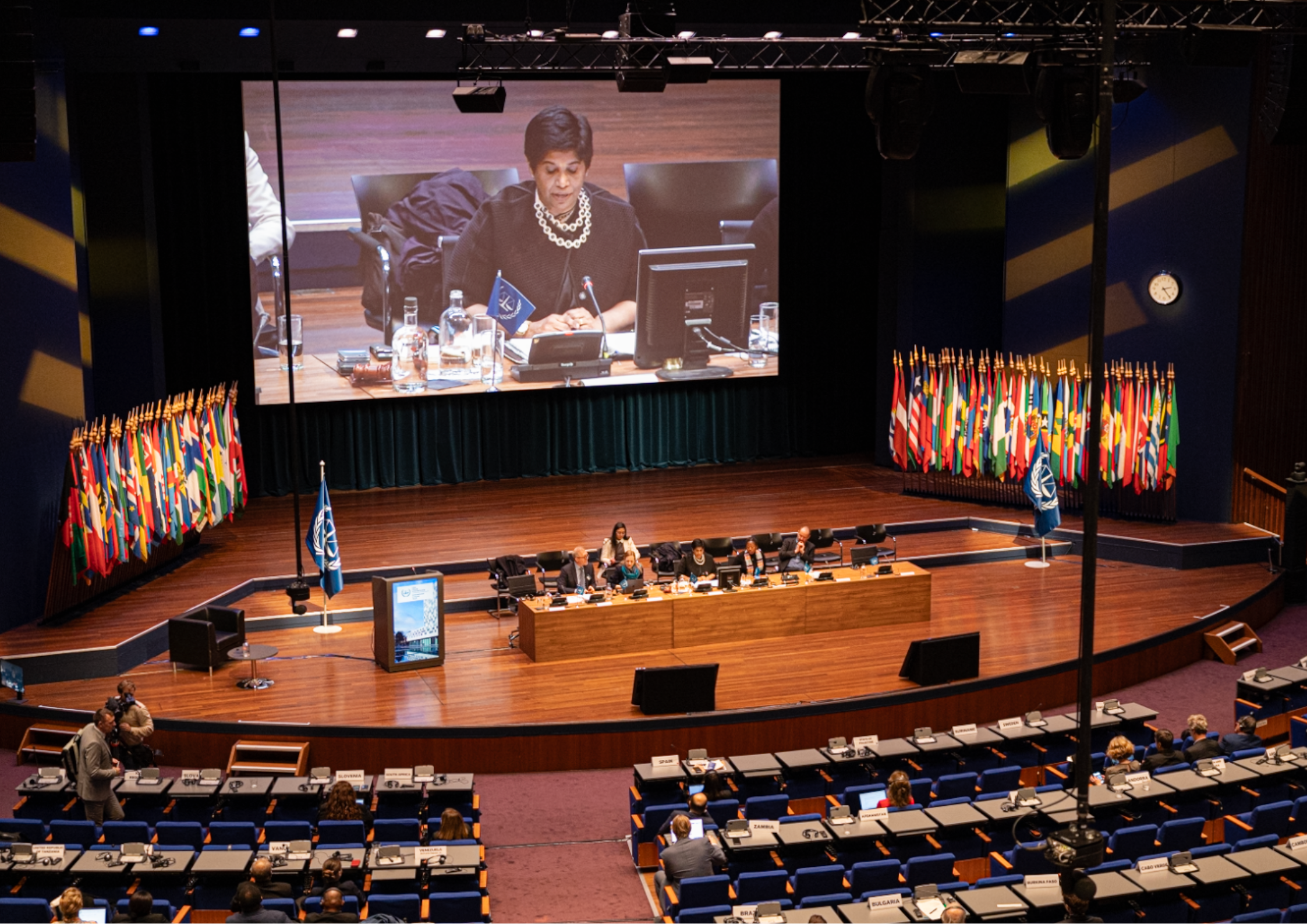 The Deputy Prosecutor of the ICC discusses the formal proposal to make ecocide a new international crime at an official side event to the 2024 Assembly of States Parties to the Rome Statute of the ICC in December. Credit: Patricia Willocq.