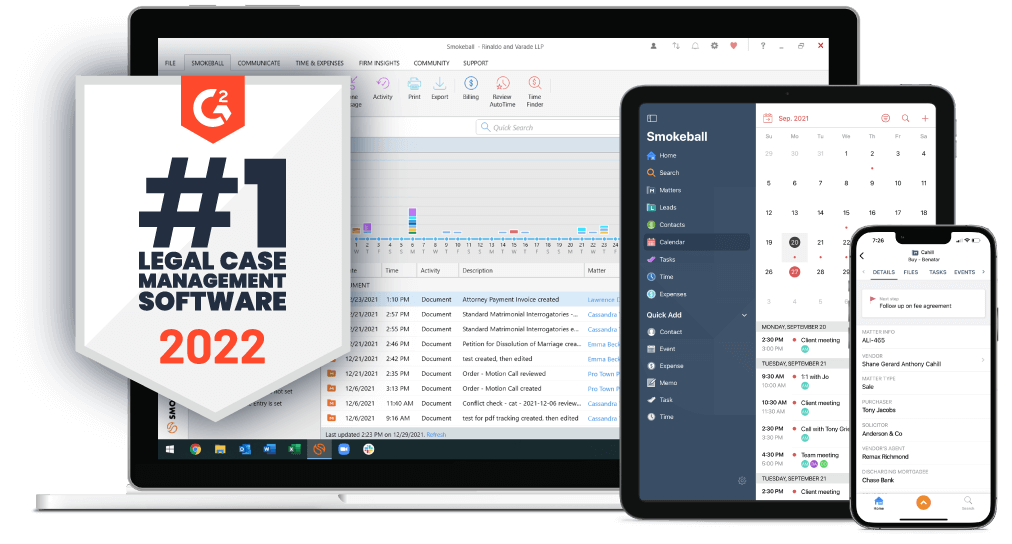 Pricing Page Banner Art Smokeball Software - #1 on G2 in 2022