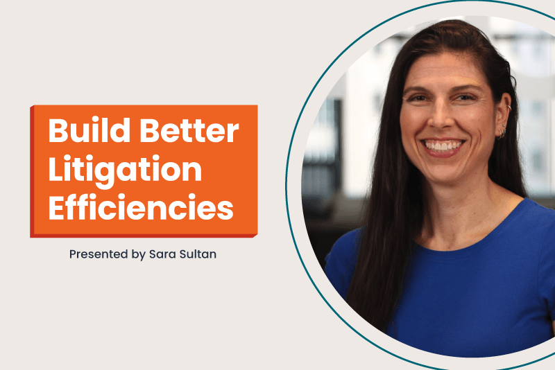 Build Better Litigation Efficiencies - Recap