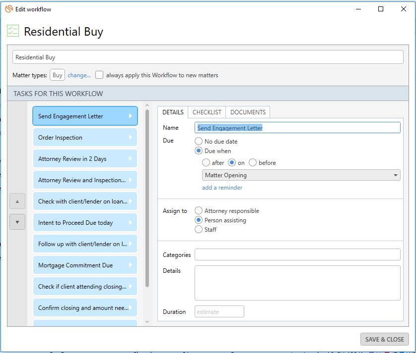 Transactional Law Firm Workflow
