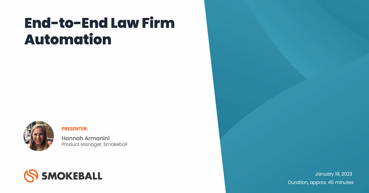 End-to-End Law Firm Automation