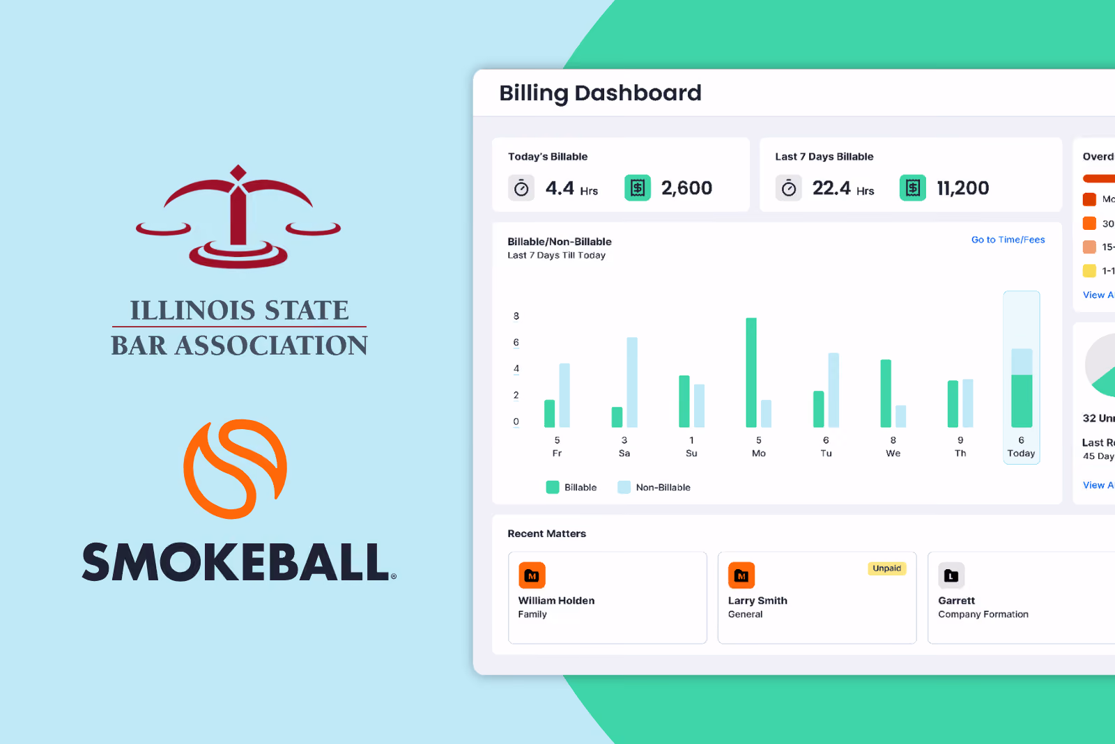 Members of the Illinois State Bar Association will now have complimentary access to Smokeball Bill, giving them the tools to simplify trust accounting, streamline billing, and better serve clients.