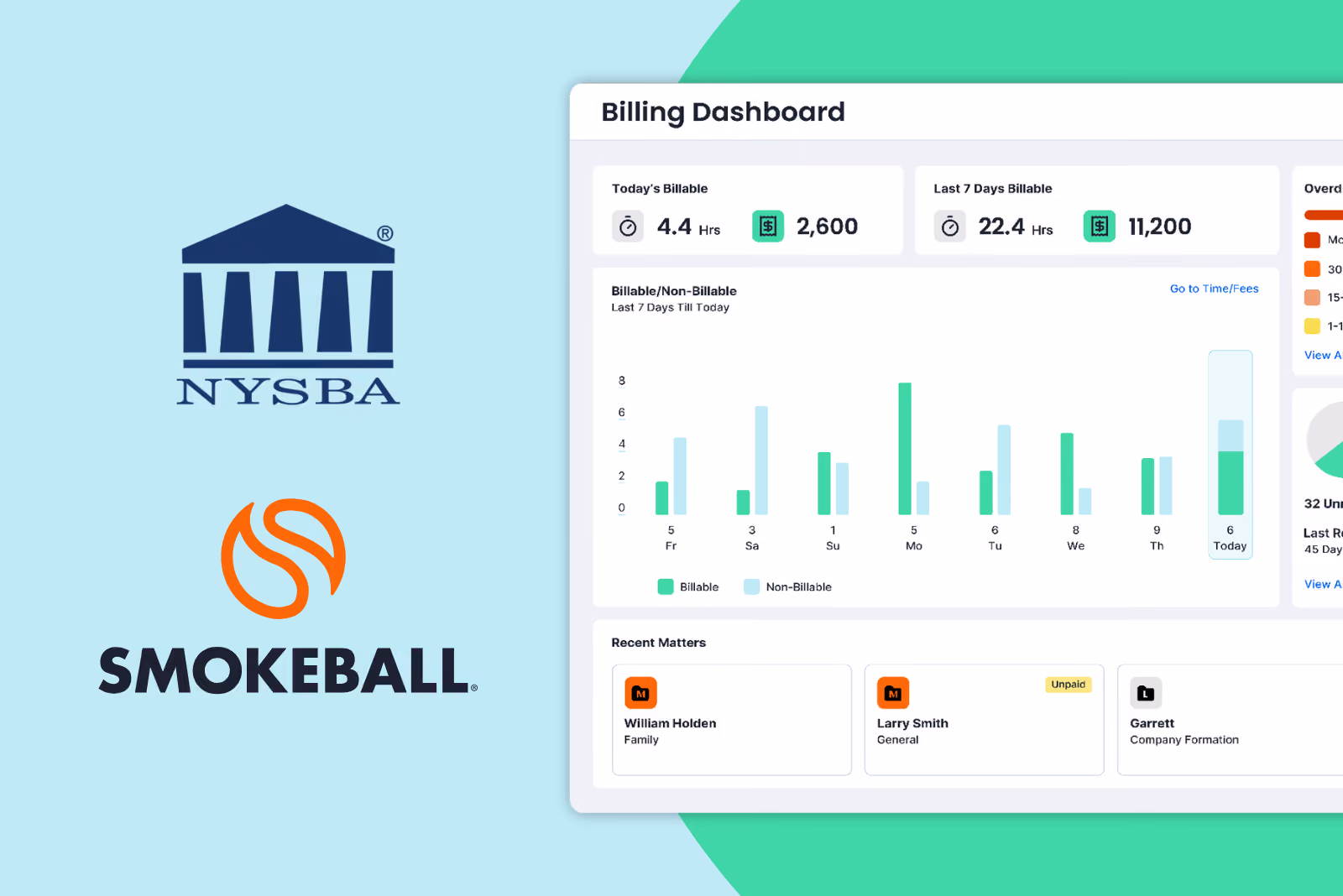 Smokeball Bill software enables NYSBA members to optimize billing and trust accounting compliance.