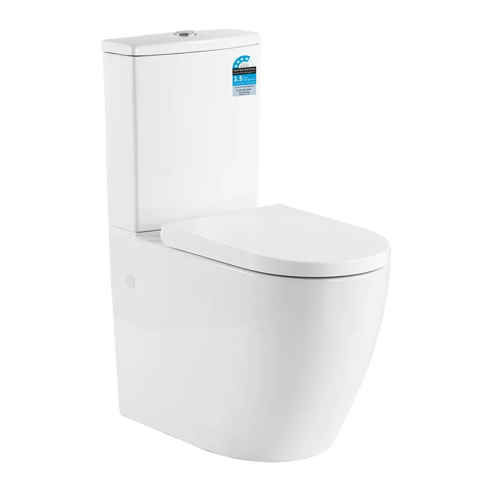 Extra height back to wall toilet suite in white