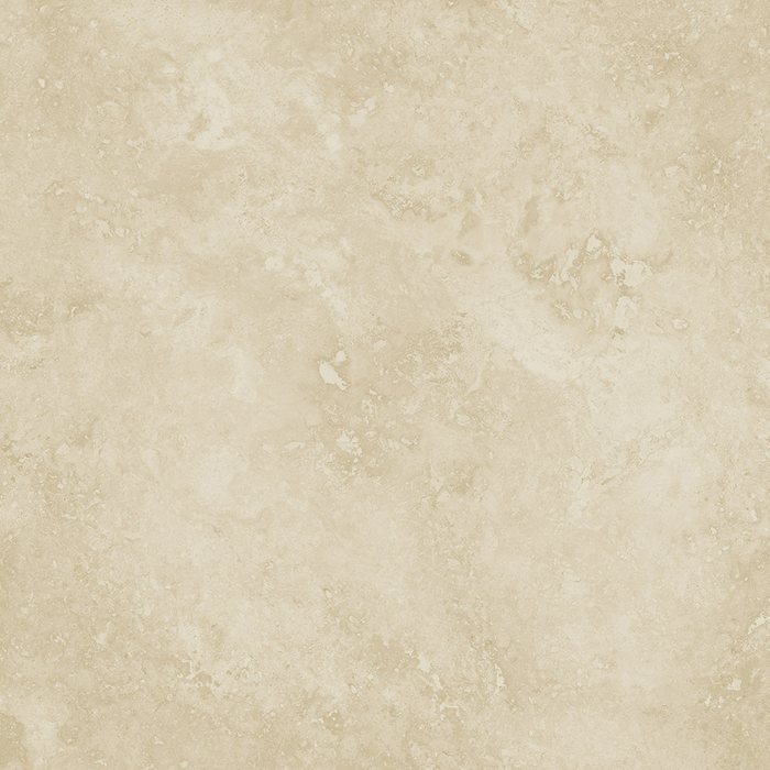 Stoneworld Timeless Classic travertine look porcelain tile swatch, warm beige with cross cut banding