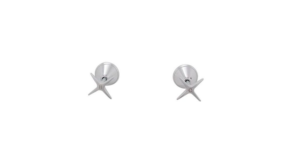 Millennium Waterfall cross handle wall taps in chrome