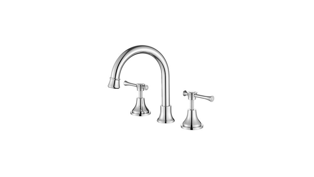 Modern National Montpellier three piece basin set in chrome