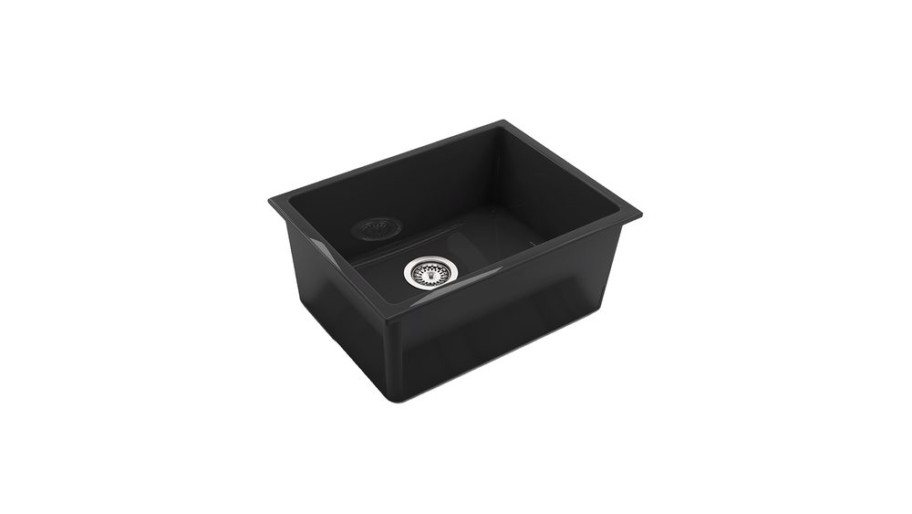 Abey black granite composite undermount laundry sink