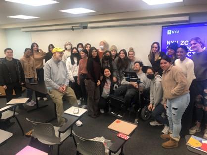 Professor Mark M. Alter with his NYU special education class