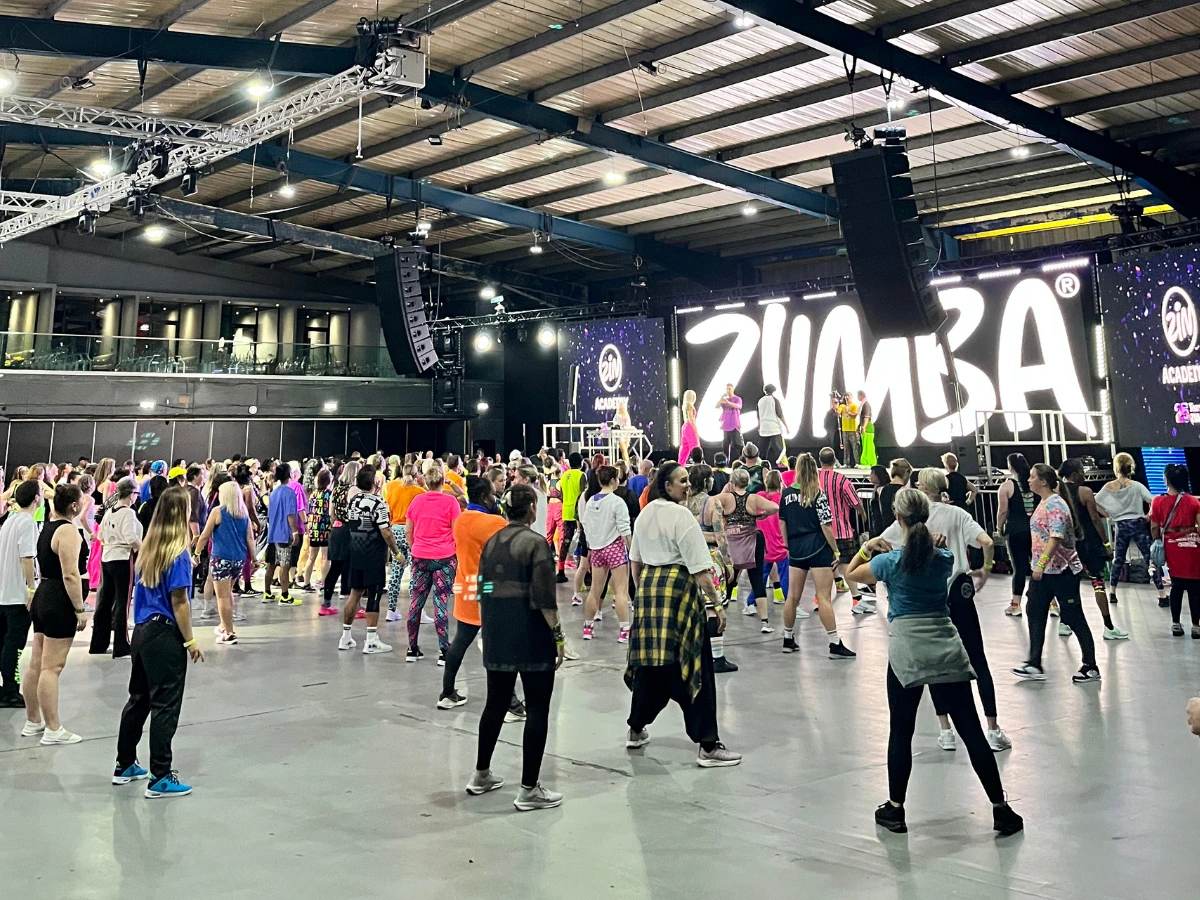 Ashiklal Pyarilal performing at a Zumba dance event