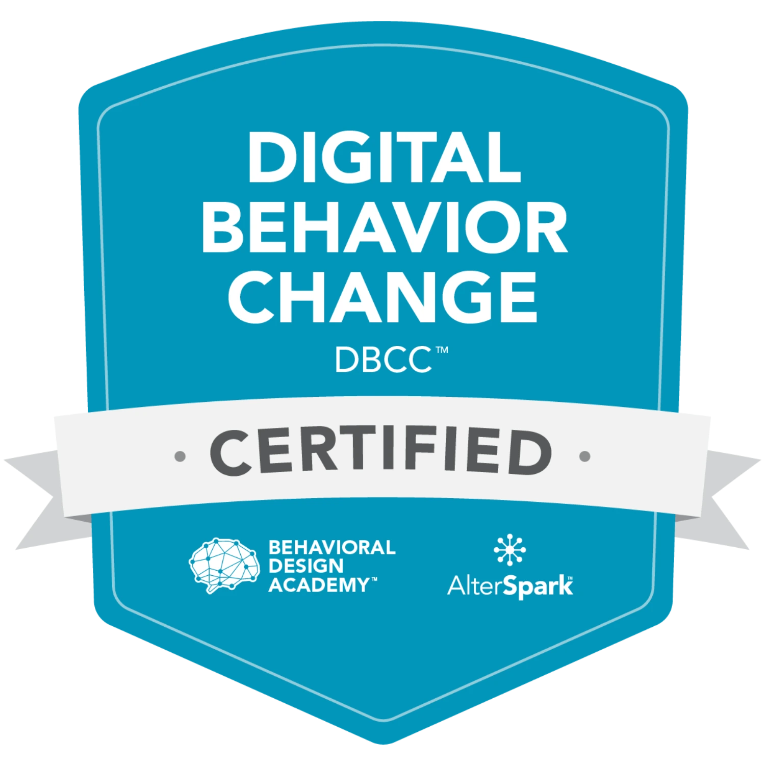 Digital Behaviour Change Mastery certification badge from Behavioral Design Academy