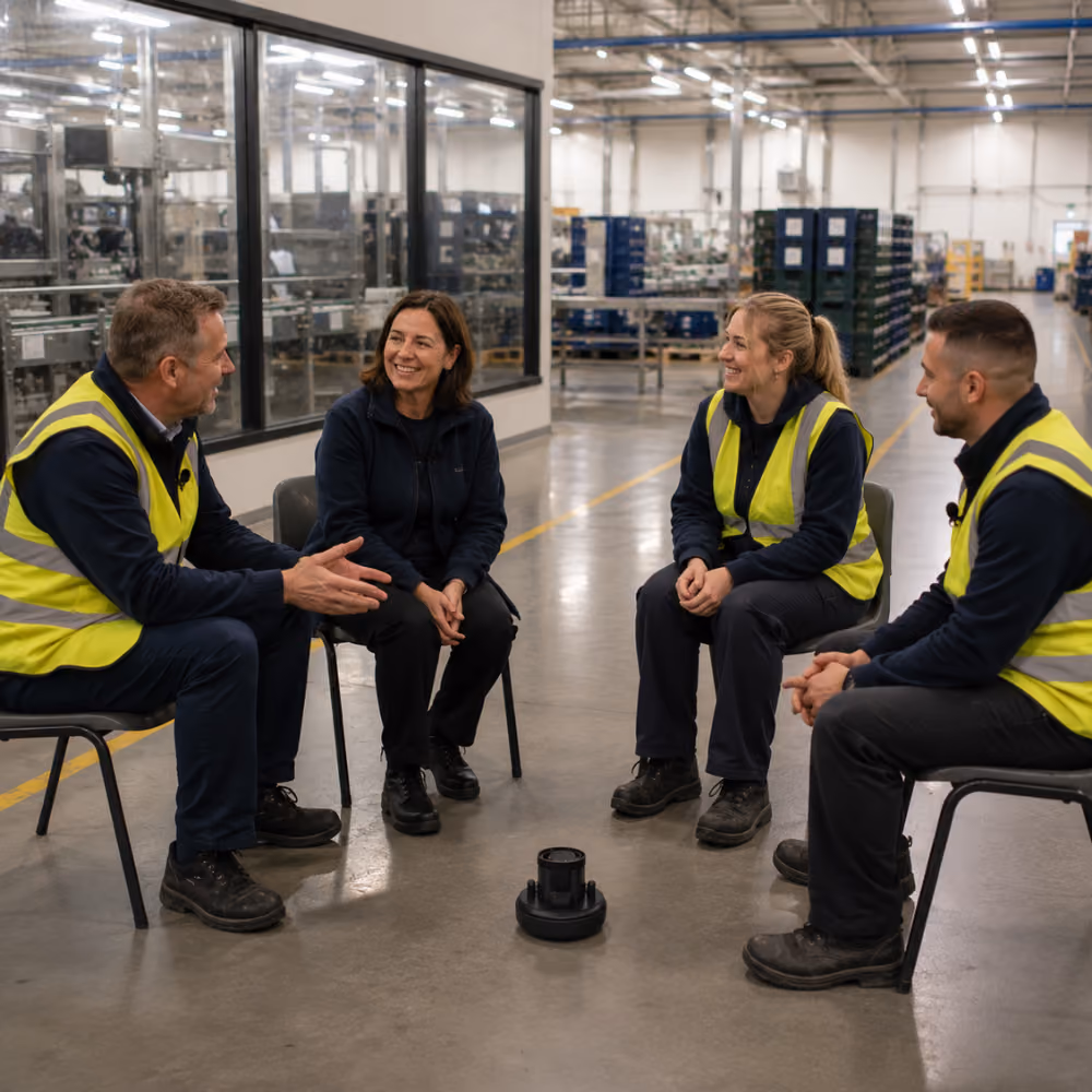 PopUP Podcast in a factory