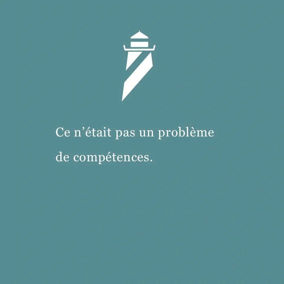 Citation sur fond bleu : "Ce n'était pas un problème de compétences"