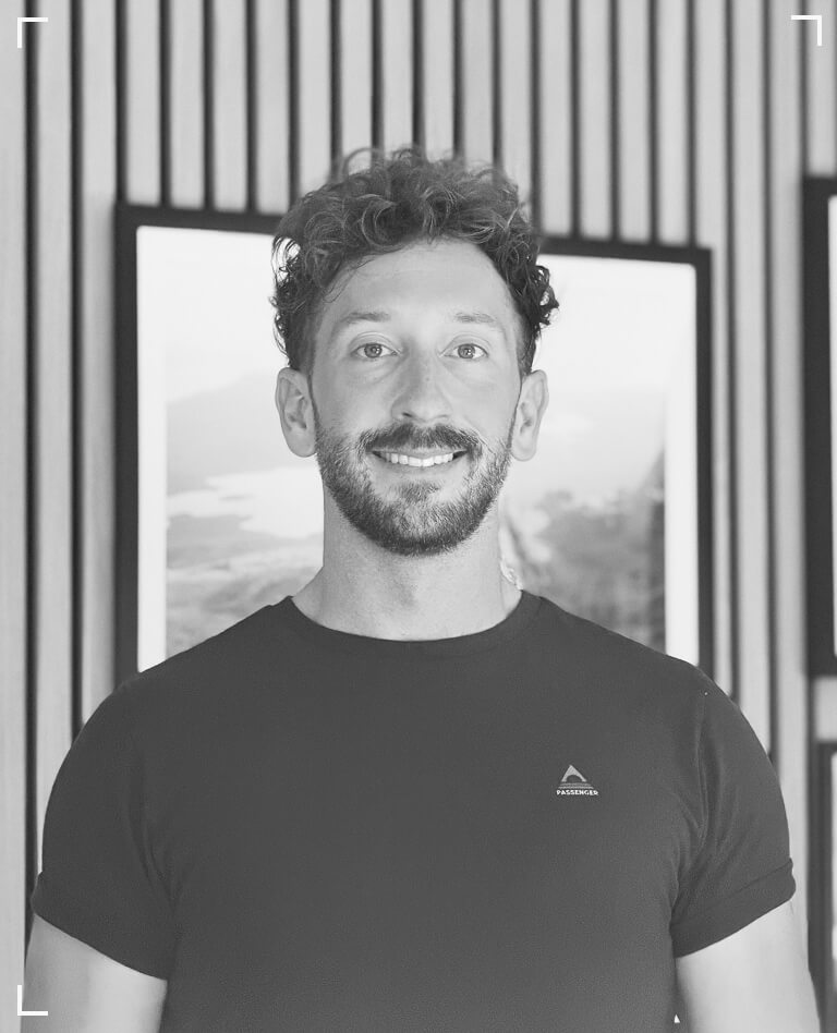 Portrait of Josh Overton, founder of Overton Graphics design studio in London