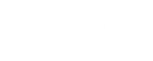Logo avec le texte Smile et Pay, avec un sourire stylisé sous Smile.