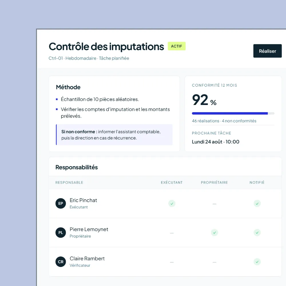 Logiciel contrôle interne