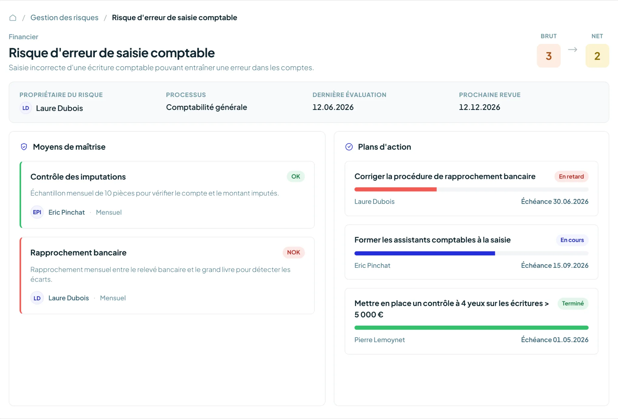 Logiciel gestion des risques