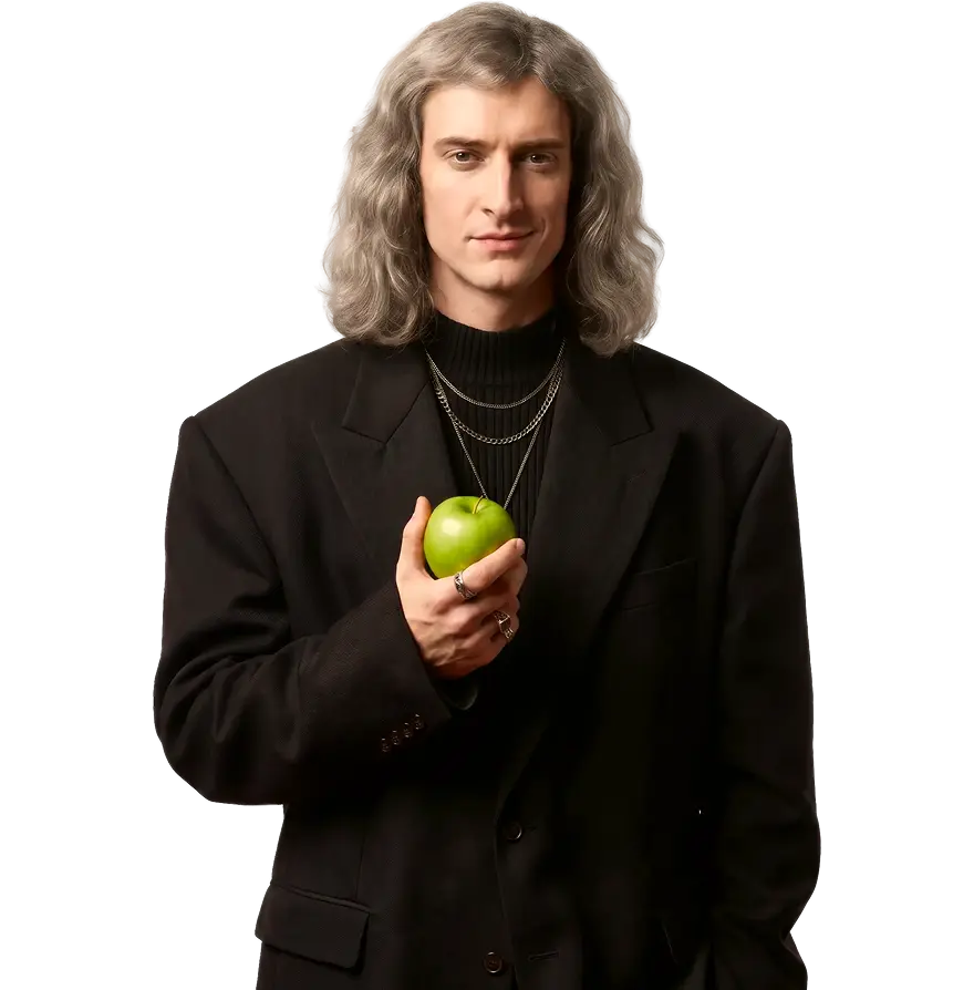 Man holding a green apple