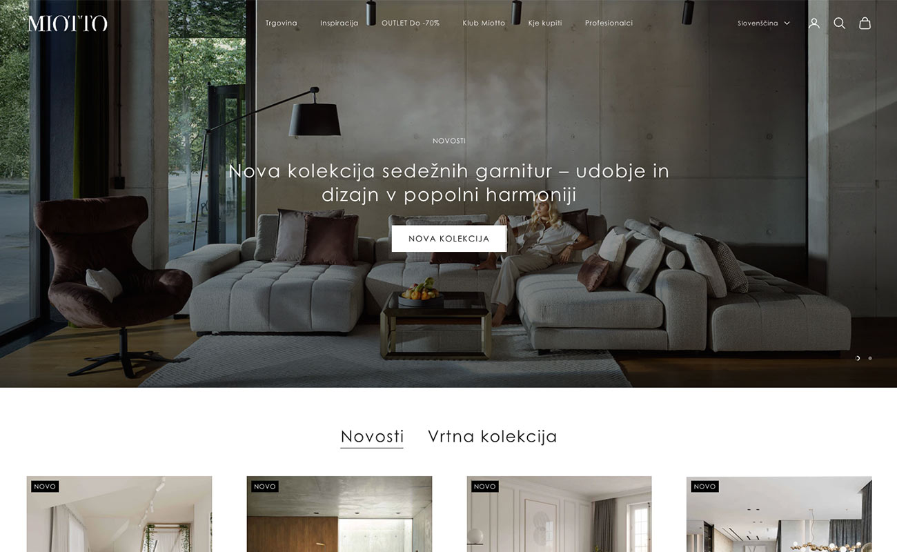 miotto shopify store design and setup with ongoing support by April digital studio