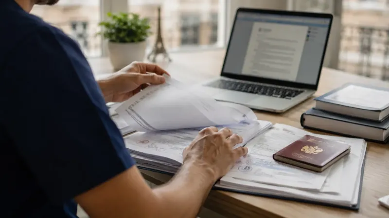 Preparación de documentación para trabajar como fisioterapeuta en Francia