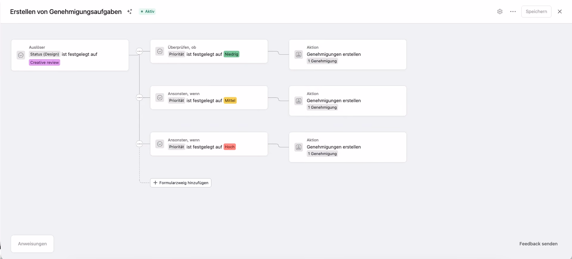 Asana Bundle Beispiel-Regel