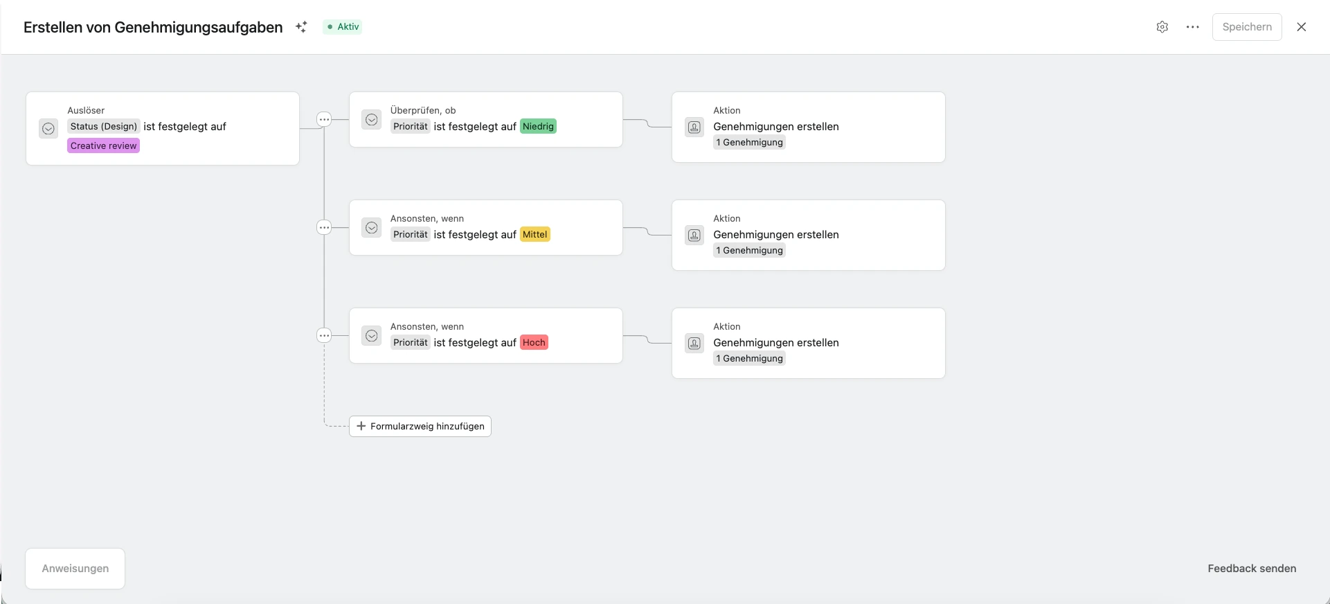 Asana Bundle Beispiel-Regel