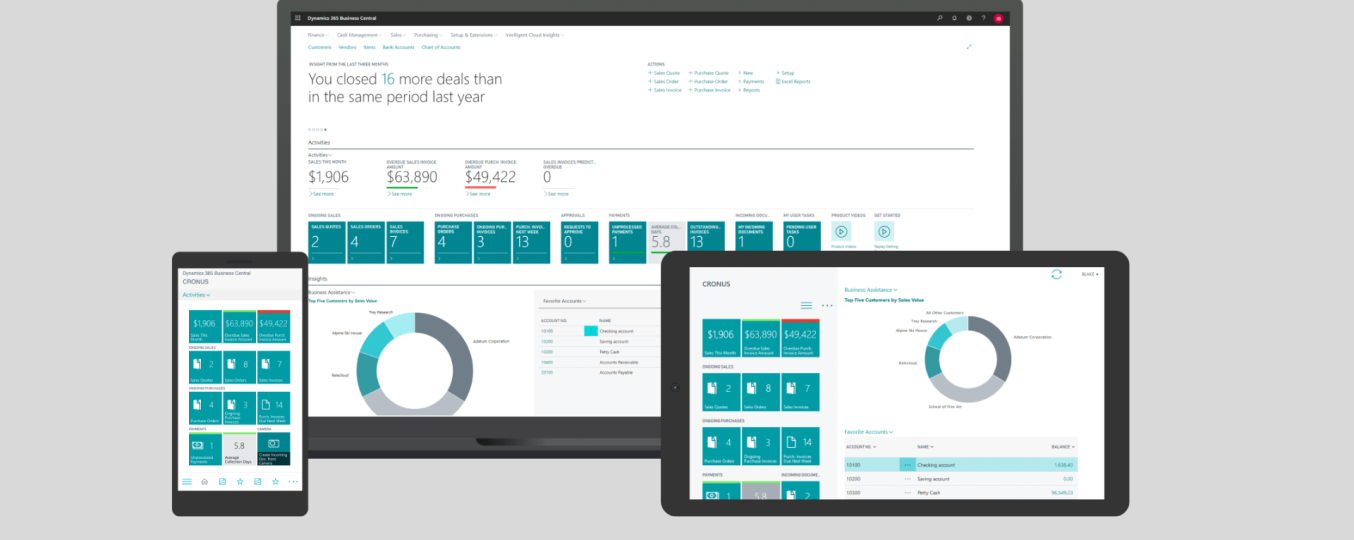 Alternative user interfaces in Business Central