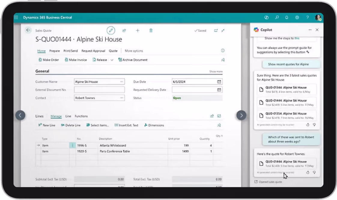 Microsoft Dynamics 365 Copilot