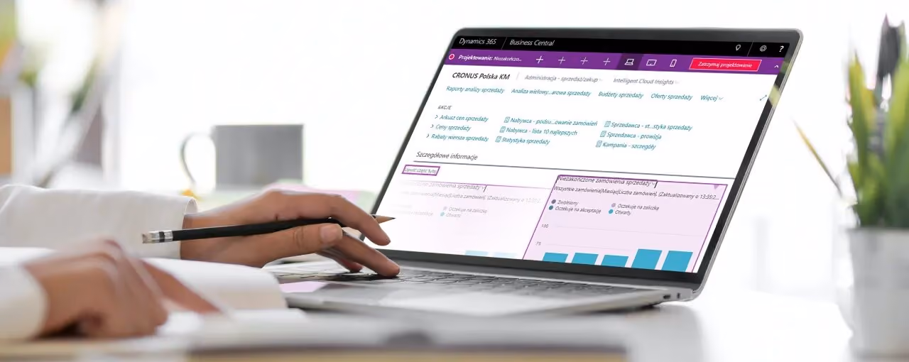 Personalizacja ekranu w Business Central