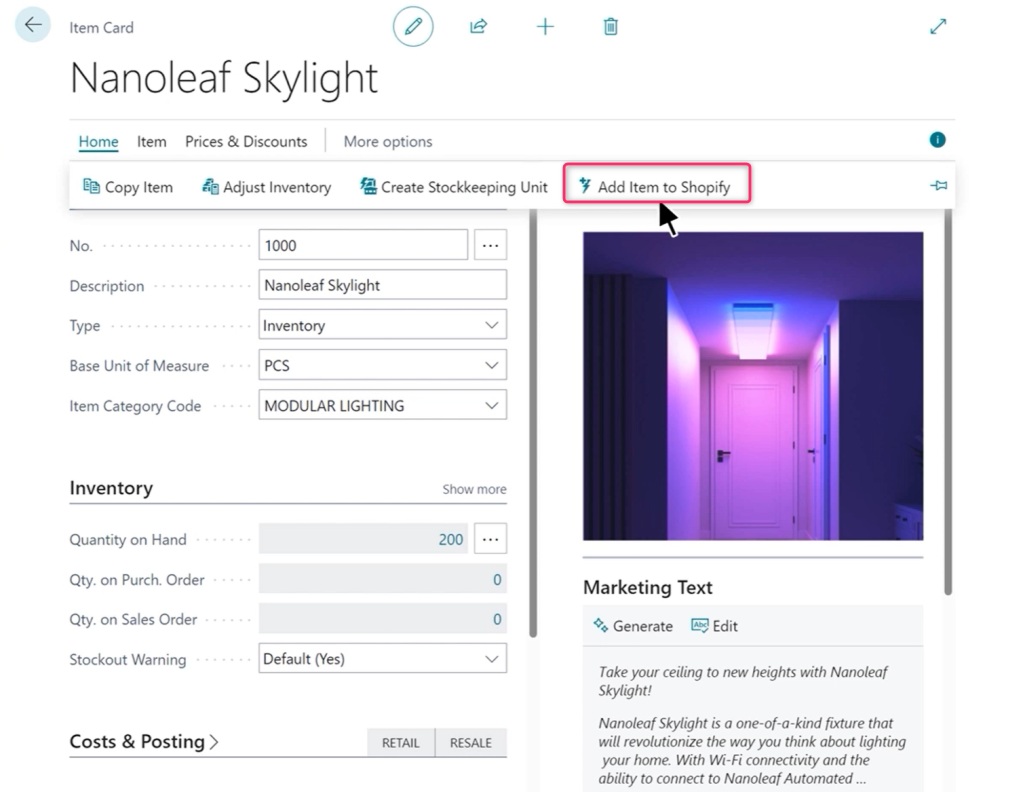Dirbtinio intelekto funkcijos Dynamics 365 Business Central sistemoje