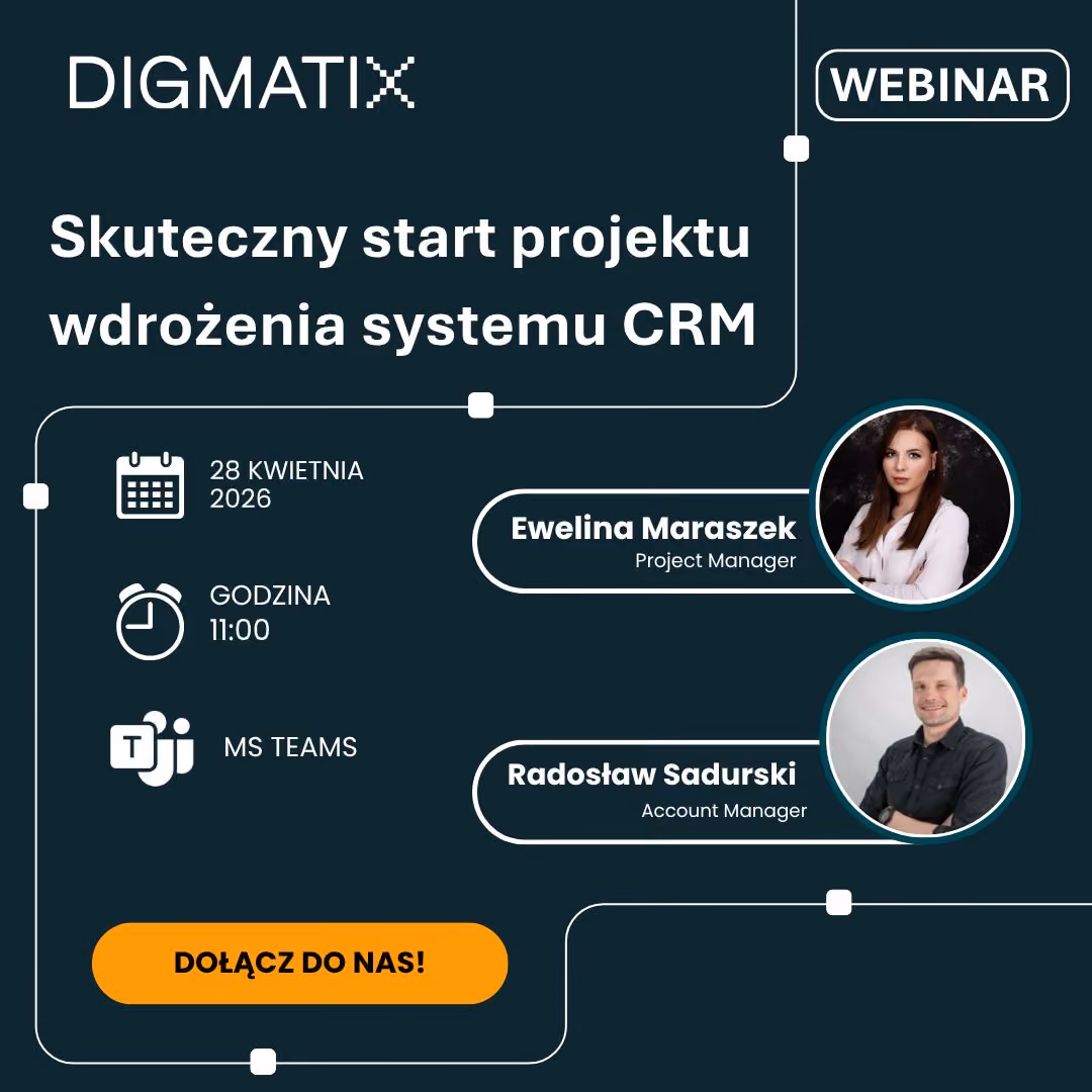 Jeśli temat wdrożenia CRM w Waszej organizacji regularnie wraca na tapet, to przypominamy, że już w przyszły wtorek odbędzie się webinar