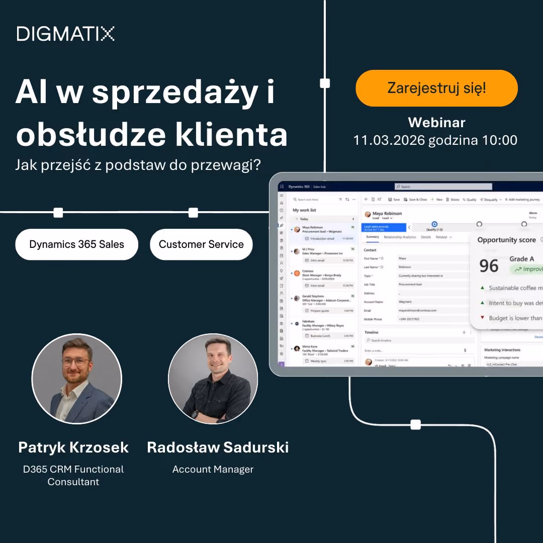 Zapraszamy na webinar poświęcony praktycznym zastosowaniom AI w sprzedaży i obsłudze klienta. Rejestracja bezpłatna: https:lnkd.